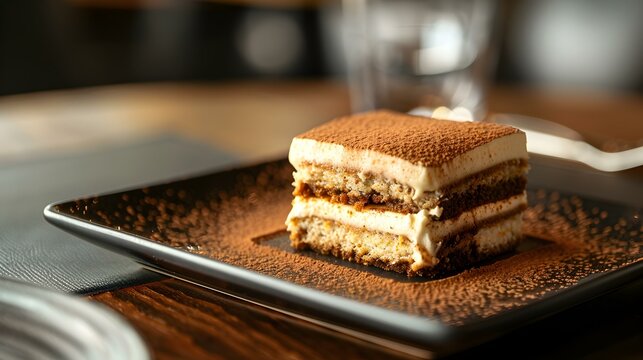 Tiramisu is an italian dessert made from layers picture