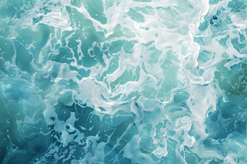 Abstract Ocean Wave Texture: Blue and Aqua Teal Water Wave Banner