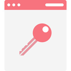 Encryption vector icon in flat style 