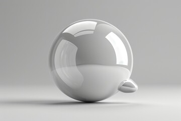 Simple speech bubble with thin black outline on white background, empty inside