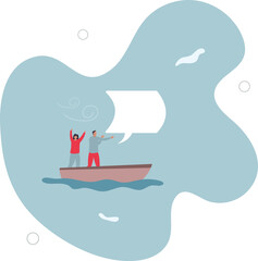 Leadership to lead team and guide direction, motivation and inspiration to drive company to achieve success concept.flat design.illustration with people.