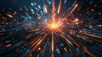 Abstract technology particles mesh background
