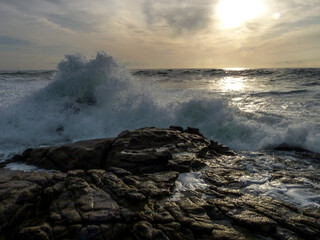 Atlantic coast on the Rias Baixas in Galicia , Spain