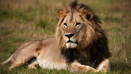 Fototapeta premium Portrait of African Lion Wallpaper