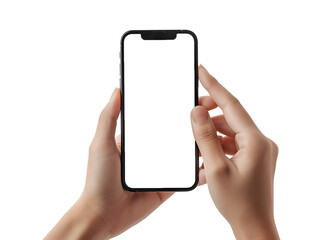 I have an empty cell phone on my hand on a white wallpaper