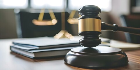 Legal justice concept with gavel books and judges table. Concept Legal Justice, Gavel, Law Books, Judges Table, Courtroom Decor