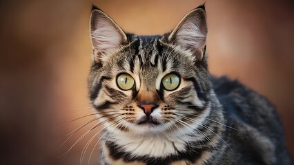 Fototapeta premium shorthair cat portrait wallpaper