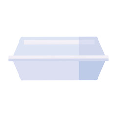 Styrofoam packaging illustration flat icon