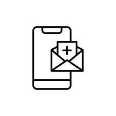 Medical app outline icons, minimalist vector illustration ,simple transparent graphic element .Isolated on white background