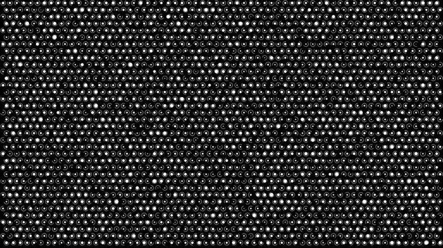 Seamless loopable abstract motion graphics animation set, random circles shapes pattern, geometric black and white backgrounds.	