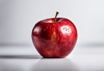 background red bitten bite white apple fruit olated missing green