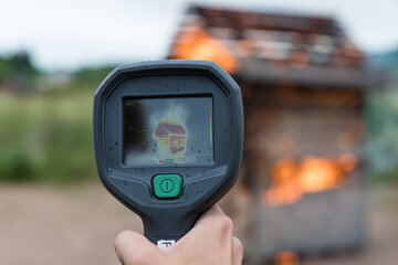 Wärmebild-Aufnahme eines Brandes