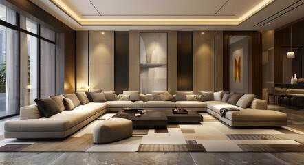 Modern Living Room Interior Design with Chic Contemporary Decor