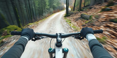 Augmented reality for mountain biking with performance metrics and trail navigation. Concept Augmented Reality, Mountain Biking, Performance Metrics, Trail Navigation