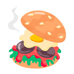 A flat style sticker of chicken wings serving 

