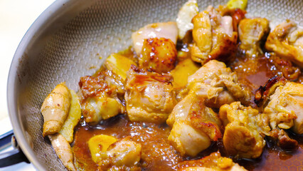 Stir -fried, tender fried chicken pieces, chicken, Laler, nine -story tower, Taiwan cuisine,
