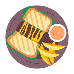A flat style sticker of bbq skewers 

