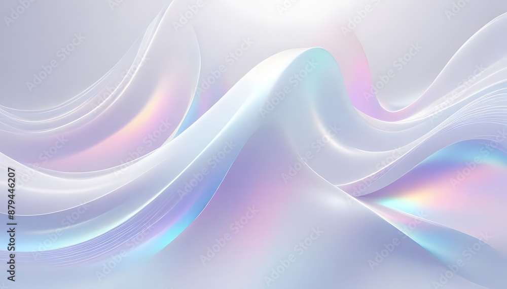Poster elegant and minimalist seamless white wave texture pattern background with mono color design concept
