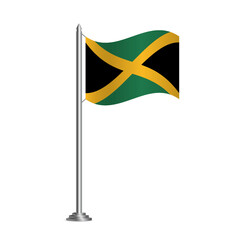 Background with flag of Jamaica. Vector Illustration. 

