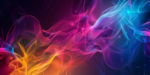 Fototapeta premium Abstract Curved Colorful Ethereal Cloud Background: Stunning Art for Mobile and Computer Wallpapers, Featuring Beautiful Curved Patterns and Abstract Scenic Art, High-Resolution AI-Generated