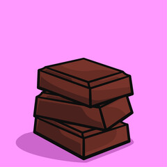 Cartoon Chocolate Food and Candy Illustrations