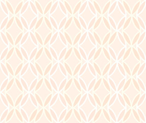 Seamless pattern with artistic floral ornamental lines. Flourish geometric minimal retro backdrop. Lines petals. Good for fabric, textile, wallpaper or package background design