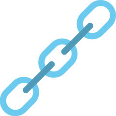 Link vector icon isolated background in flat style 