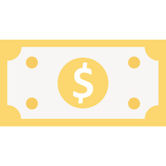 Paper Money vector icon isolated background in flat style 
