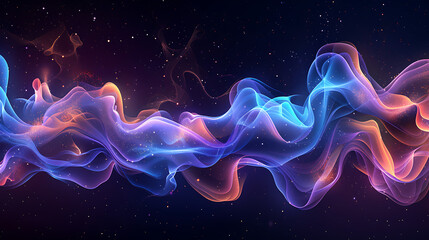 Obraz premium Ethereal Waves: Abstract Energy Flow