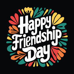 happy friendship day vector graphic design