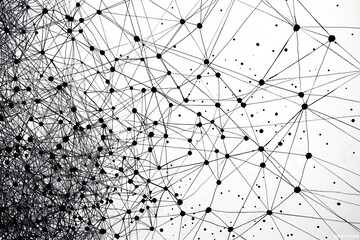 Obraz premium Dots connected by lines to form a larger image or pattern, symbolizing how individual contributions create a whole 