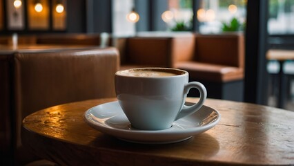 Bustling Coffee cake cafe. Slice piece. Generate Ai