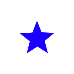 Blue star icon illustration isolated 