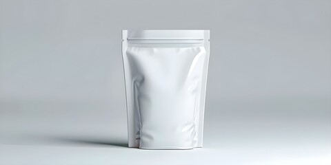 3D rendering of blank packaging pouch for pet soil supplement. Concept Packaging Design, Pet Products, 3D Rendering, Product Mockup, Soil Supplement