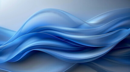 Obraz premium Azure Flow: Abstract Blue Waves