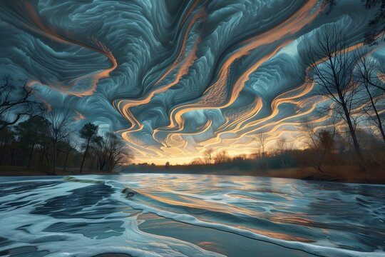 Wavy-lumpy clouds