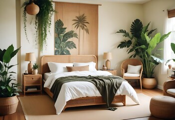 Bohemian Minimalist Luxury Living Room with Warm Neutrals