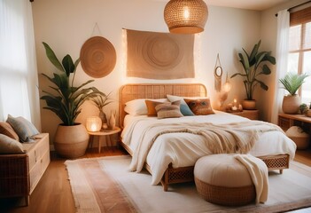 Earthy Tones in Bohemian Minimalist Luxury Interior
