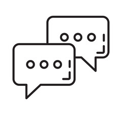 Chat conversation messanger Flat Outline Icon