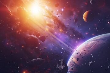 A majestic view of Saturn with its rings