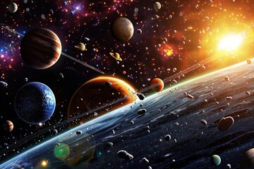 A majestic view of Saturn with its rings