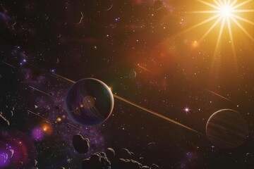 A majestic view of Saturn with its rings