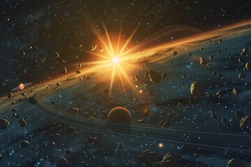 A majestic view of Saturn with its rings