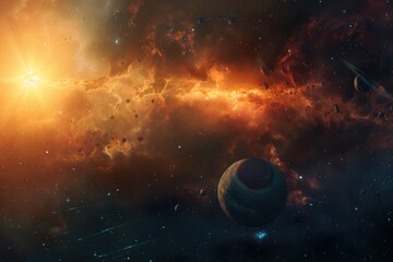 A majestic view of Saturn with its rings