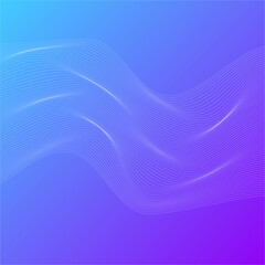 ABSTRACT WHITE WAVY LINES PATTERN GRADIENT BLUE PURPLE COLOR BACKGROUND. GOOD FOR POSTER, WALLPAPER, COVER, FRAME, FLYER, SOCIAL MEDIA, GREETING CARD