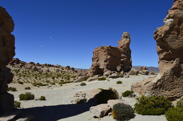 Formações rochosas no deserto