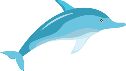 High-quality blue dolphin vector illustration in EPS format. Perfect for posters, t-shirts, wall art, and educational materials. Vibrant colors and intricate details make it a stunning addition to any