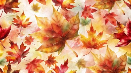 Abstract autumn leaves pattern, vibrant colors