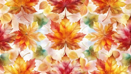 Fototapeta premium Abstract autumn leaves pattern, vibrant colors