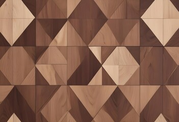 Fototapeta premium Dark teak wood tile with geometrical diamond incision on it